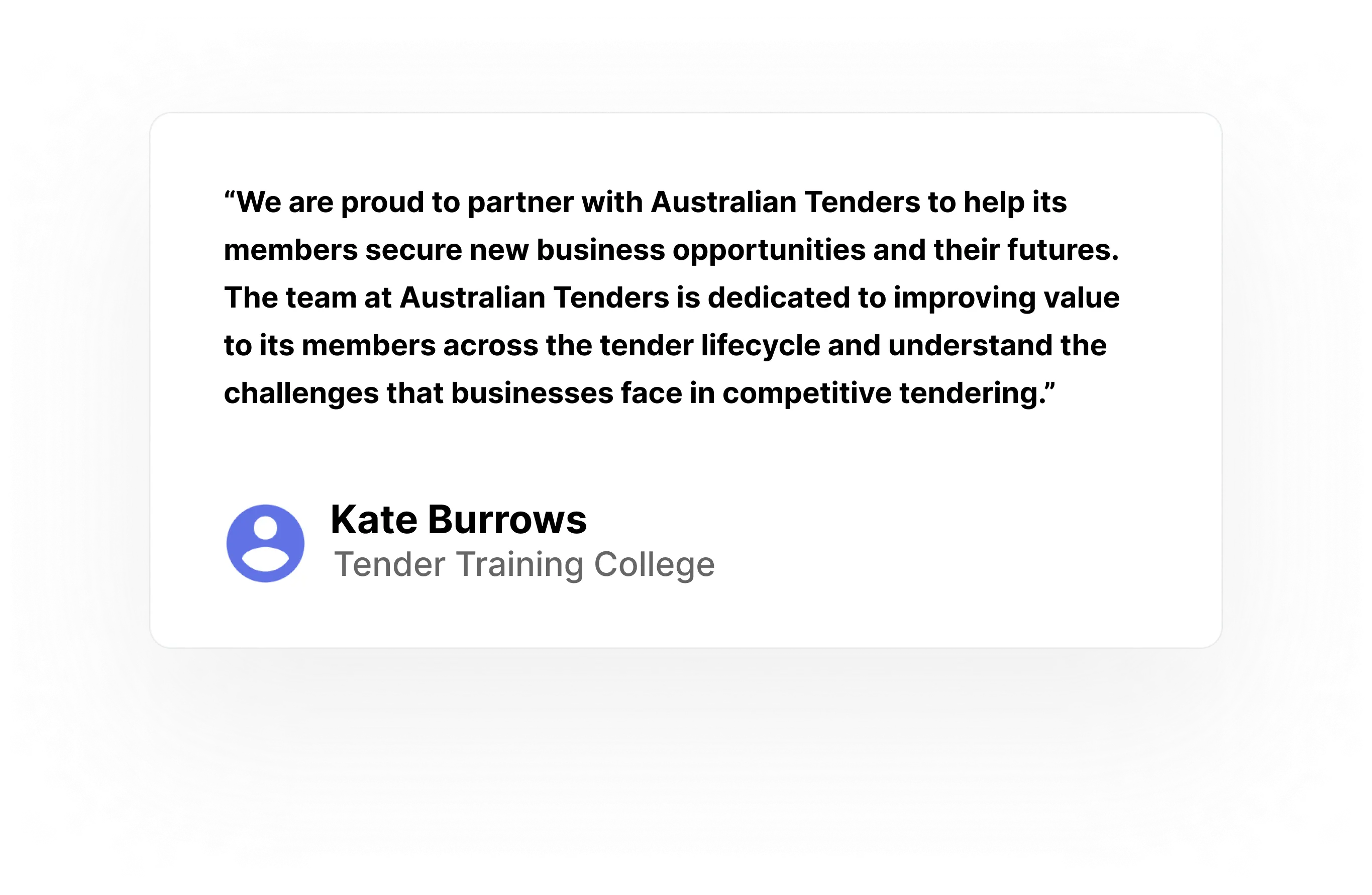 We are proud to partner with Australian Tenders.